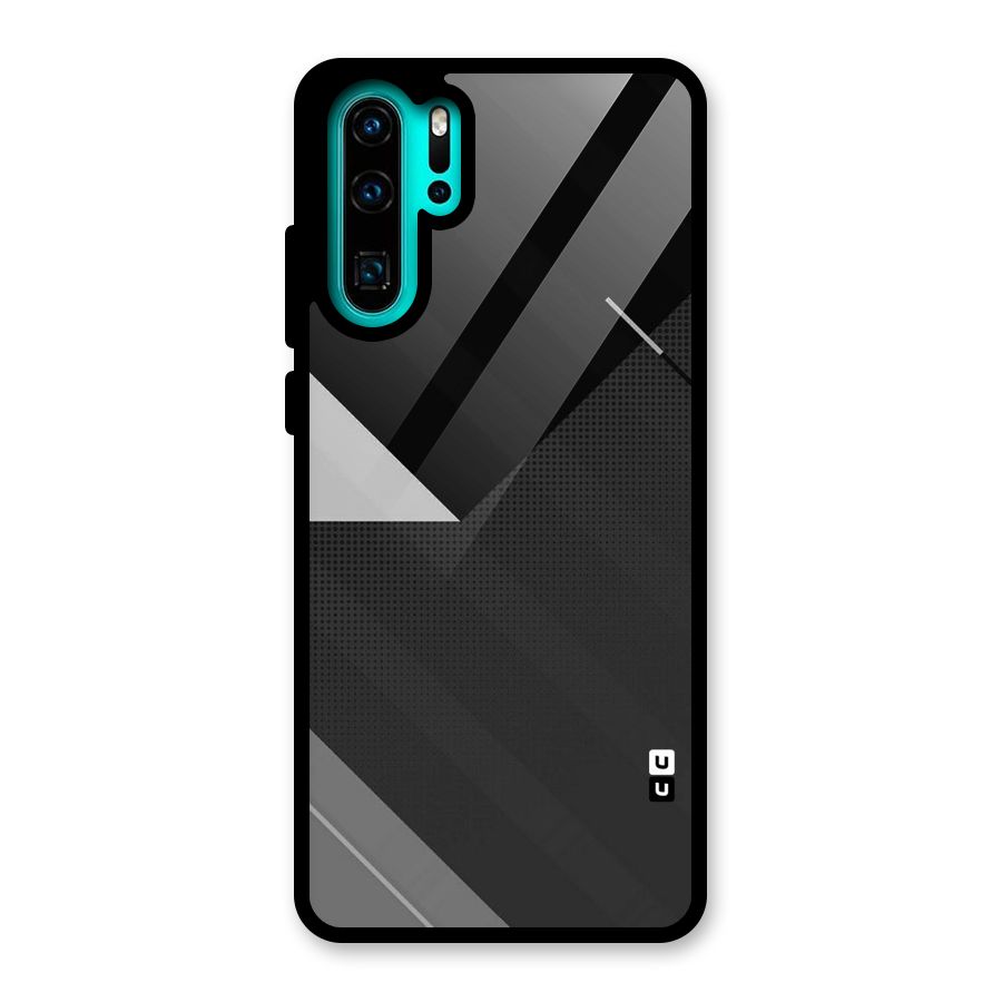 Slant Grey Glass Back Case for Huawei P30 Pro