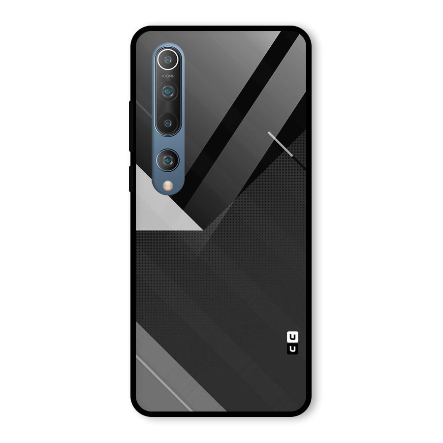 Slant Grey Glass Back Case for Mi 10