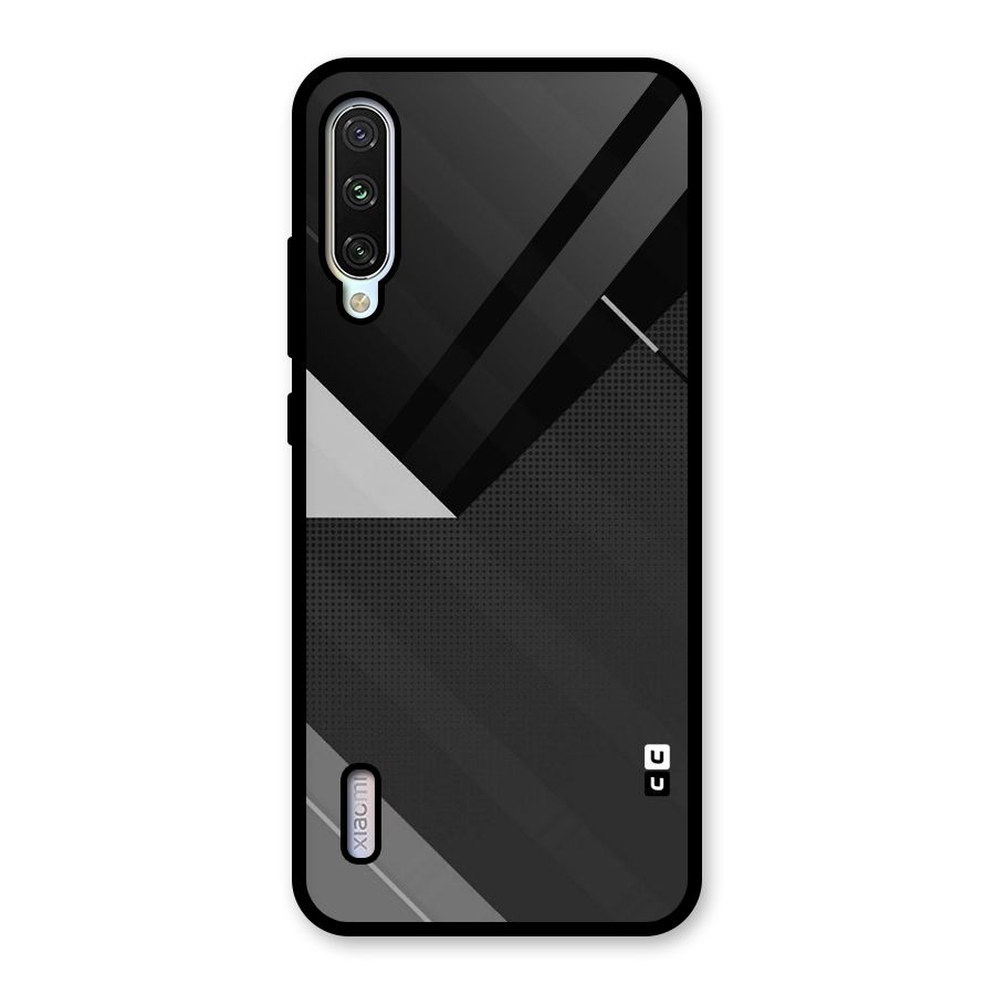 Slant Grey Glass Back Case for Mi A3