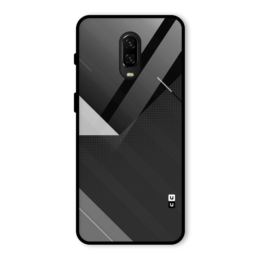 Slant Grey Glass Back Case for OnePlus 6T