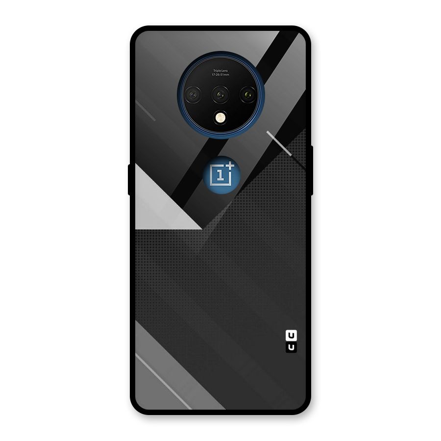 Slant Grey Glass Back Case for OnePlus 7T