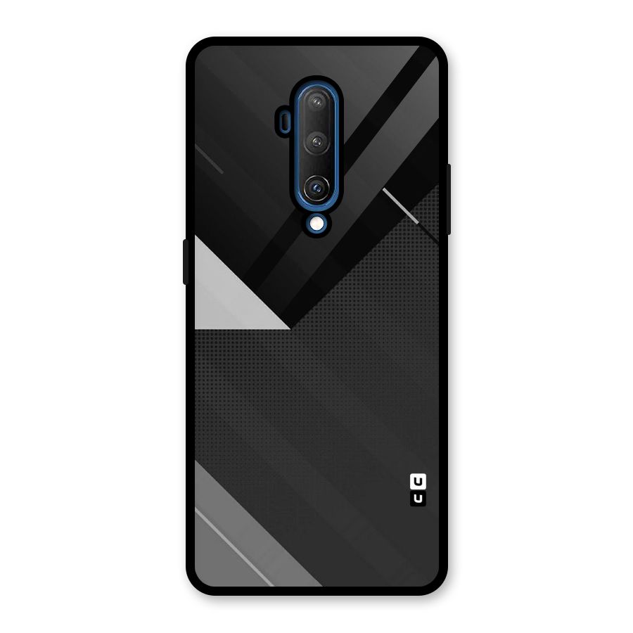 Slant Grey Glass Back Case for OnePlus 7T Pro