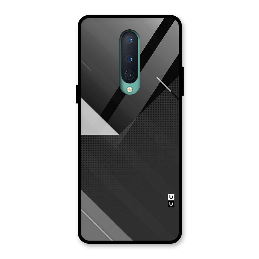 Slant Grey Glass Back Case for OnePlus 8