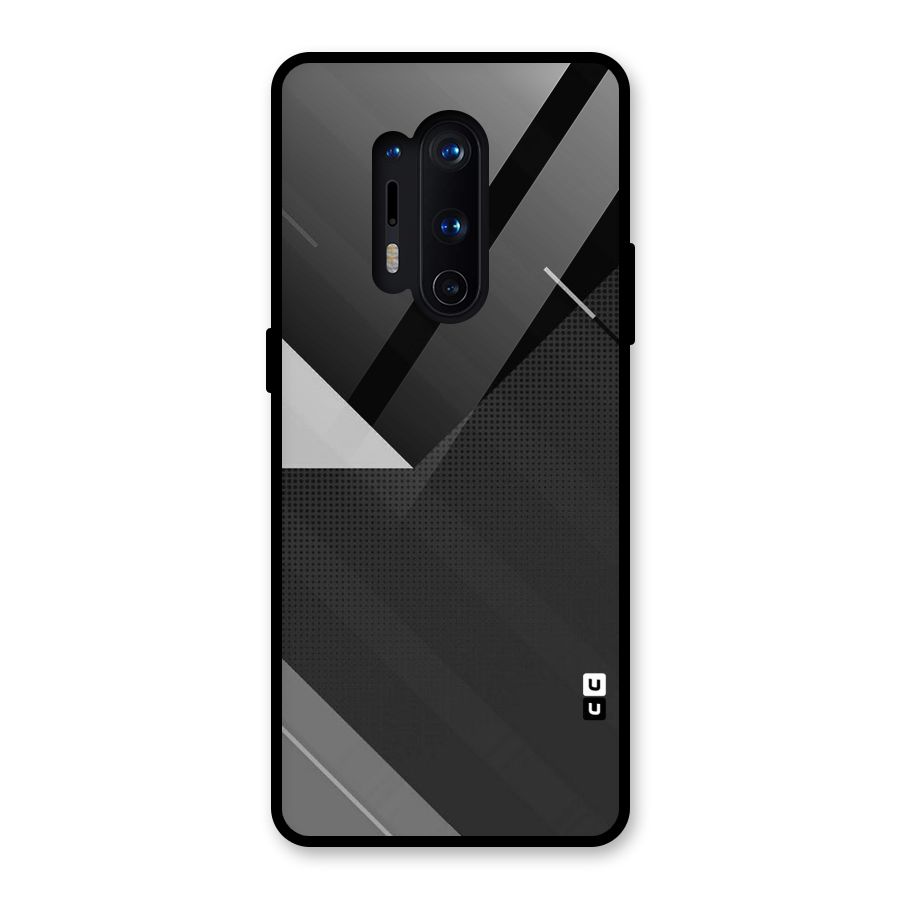Slant Grey Glass Back Case for OnePlus 8 Pro