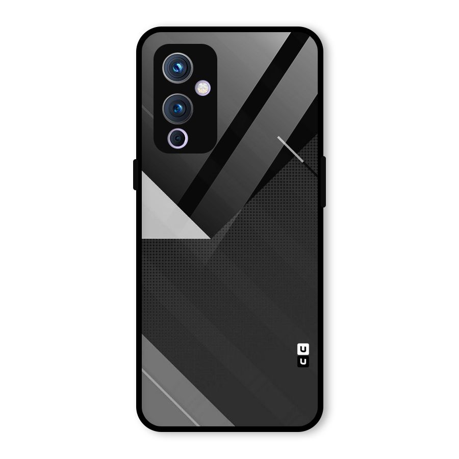 Slant Grey Glass Back Case for OnePlus 9