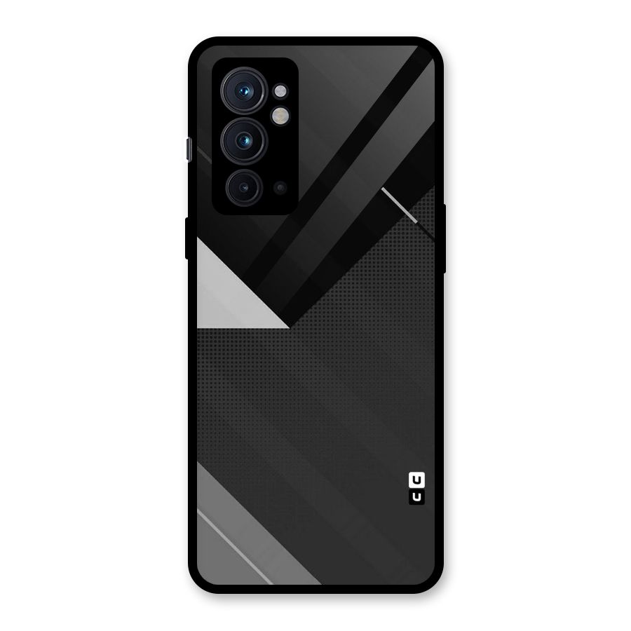 Slant Grey Glass Back Case for OnePlus 9RT 5G