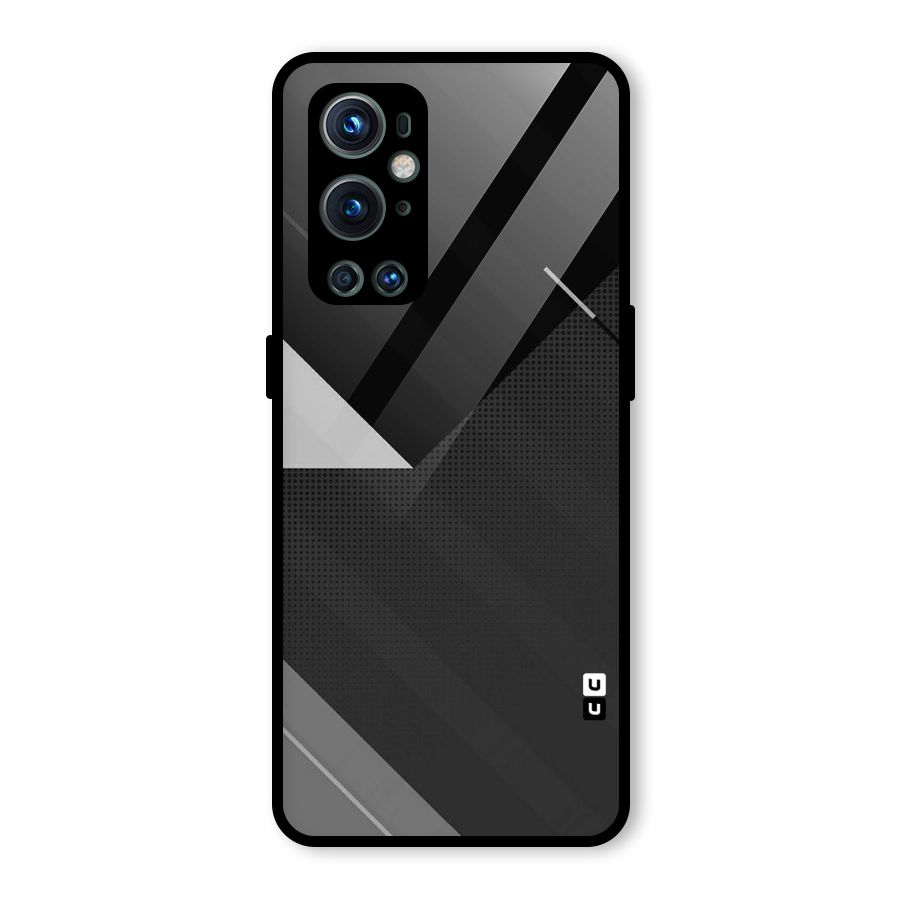 Slant Grey Glass Back Case for OnePlus 9 Pro