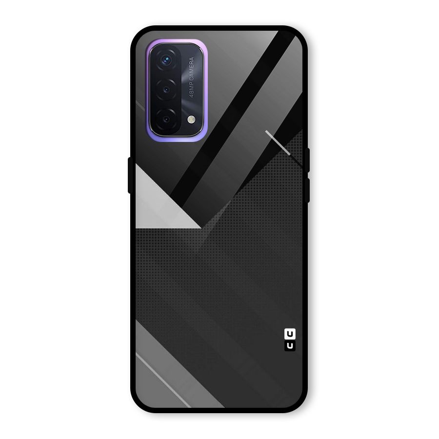 Slant Grey Glass Back Case for Oppo A74 5G
