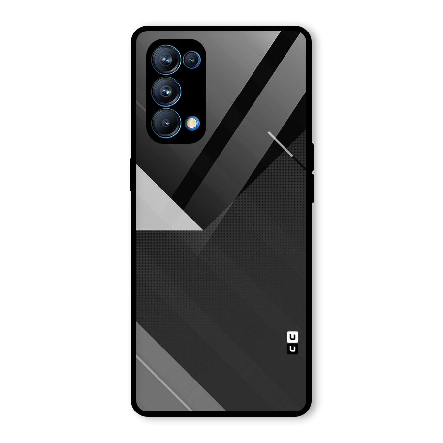 Slant Grey Glass Back Case for Oppo Reno5 Pro 5G