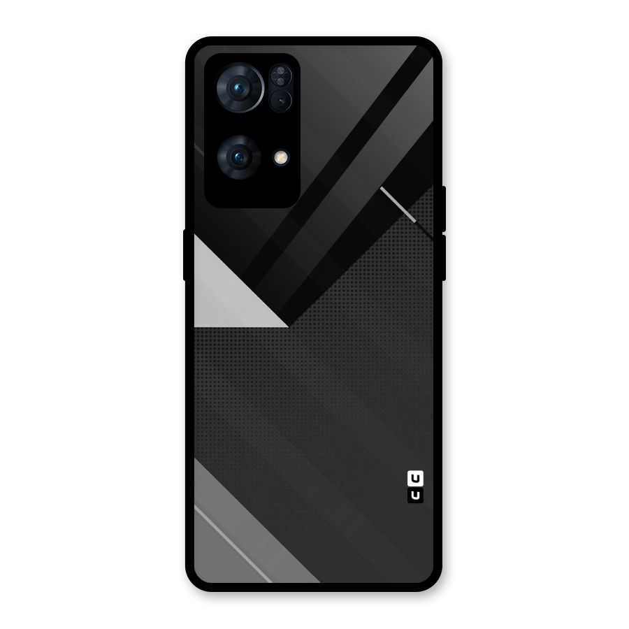 Slant Grey Glass Back Case for Oppo Reno7 Pro 5G