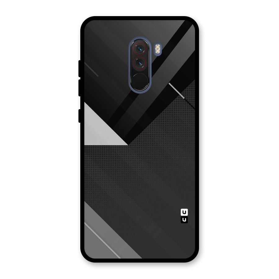 Slant Grey Glass Back Case for Poco F1
