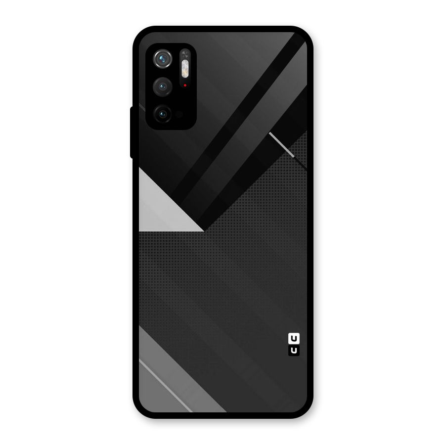 Slant Grey Glass Back Case for Poco M3 Pro 5G