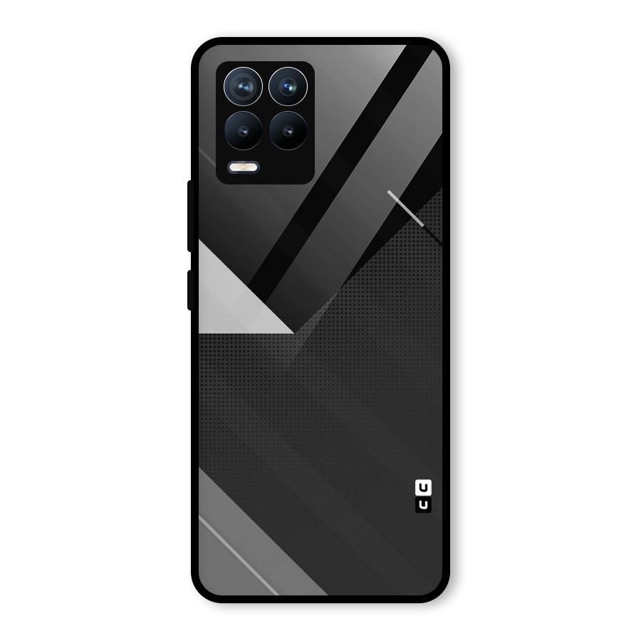 Slant Grey Glass Back Case for Realme 8