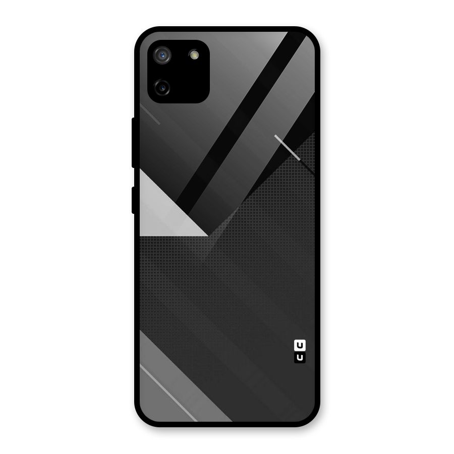 Slant Grey Glass Back Case for Realme C11