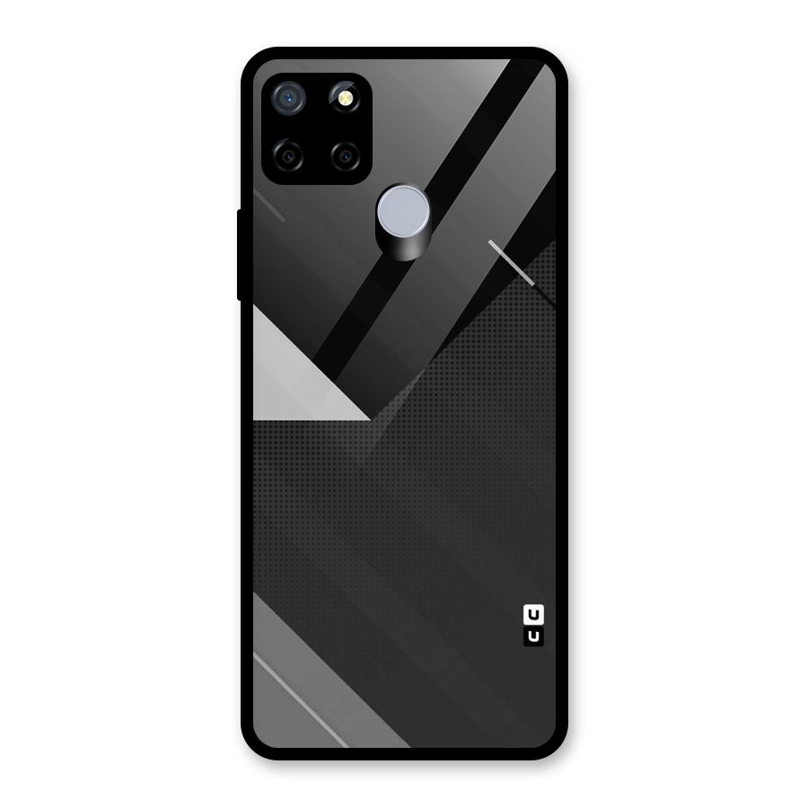 Slant Grey Glass Back Case for Realme C12