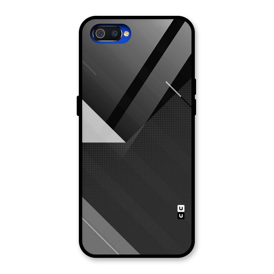 Slant Grey Glass Back Case for Realme C2
