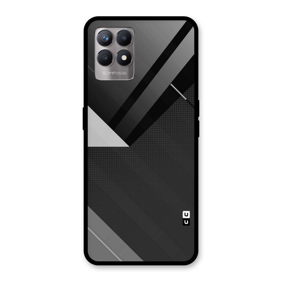 Slant Grey Glass Back Case for Realme Narzo 50