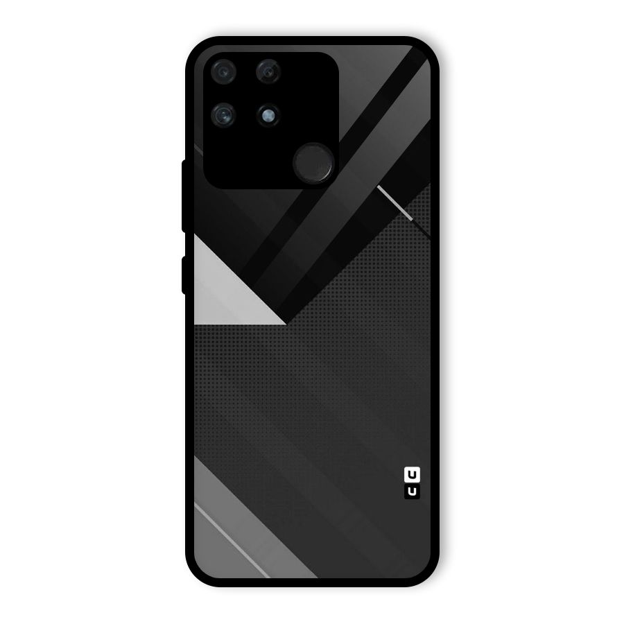 Slant Grey Glass Back Case for Realme Narzo 50A