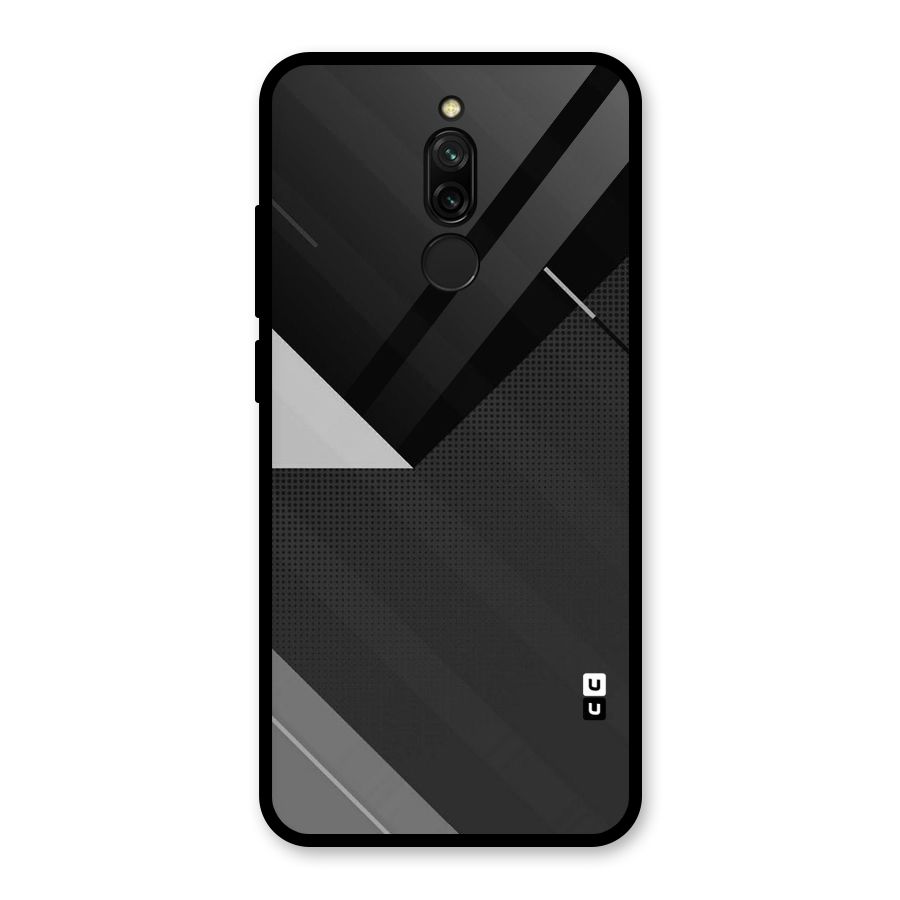 Slant Grey Glass Back Case for Redmi 8
