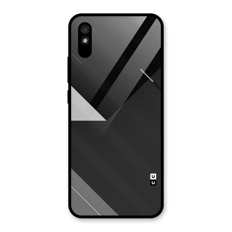 Slant Grey Glass Back Case for Redmi 9A