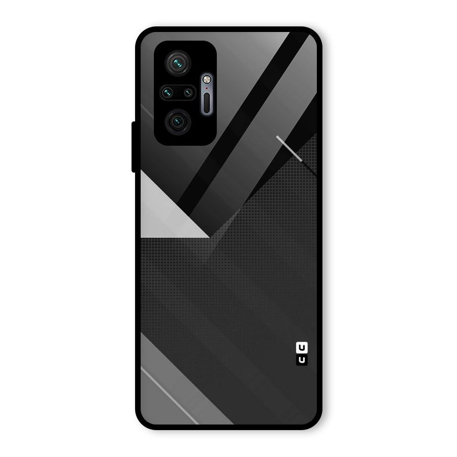 Slant Grey Glass Back Case for Redmi Note 10 Pro