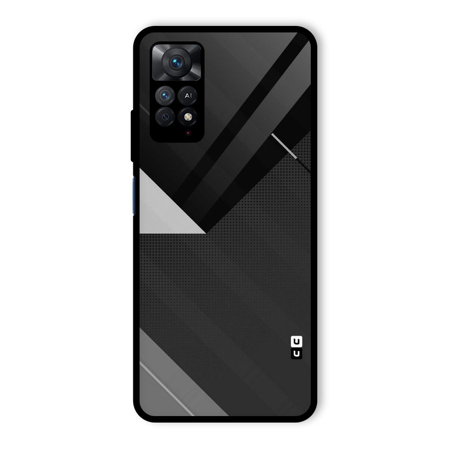 Slant Grey Glass Back Case for Redmi Note 11 Pro