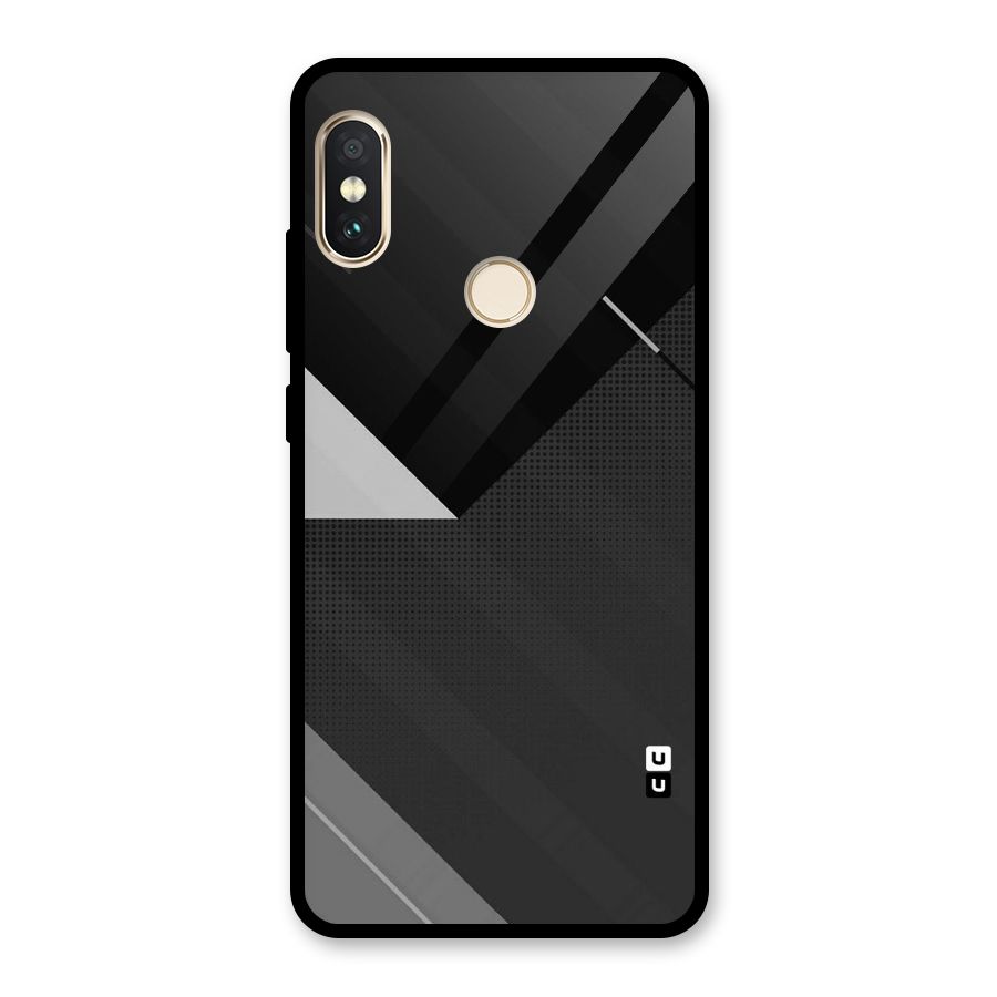 Slant Grey Glass Back Case for Redmi Note 5 Pro