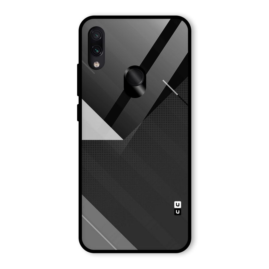 Slant Grey Glass Back Case for Redmi Note 7 Pro