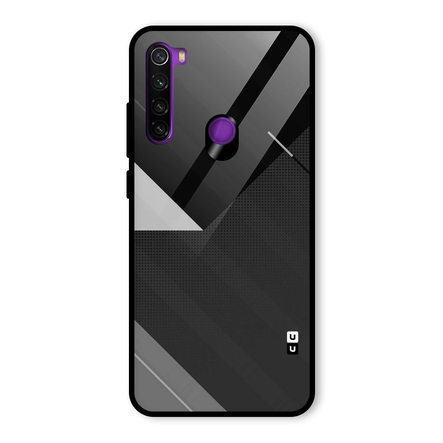 Slant Grey Glass Back Case for Redmi Note 8