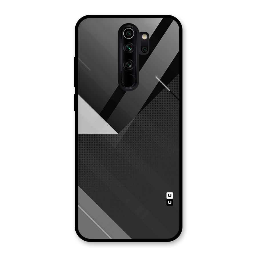 Slant Grey Glass Back Case for Redmi Note 8 Pro