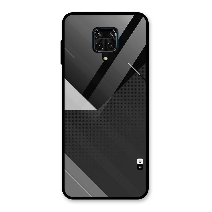 Slant Grey Glass Back Case for Redmi Note 9 Pro Max
