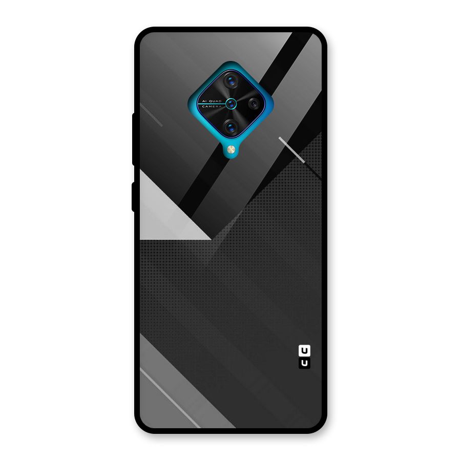 Slant Grey Glass Back Case for Vivo S1 Pro
