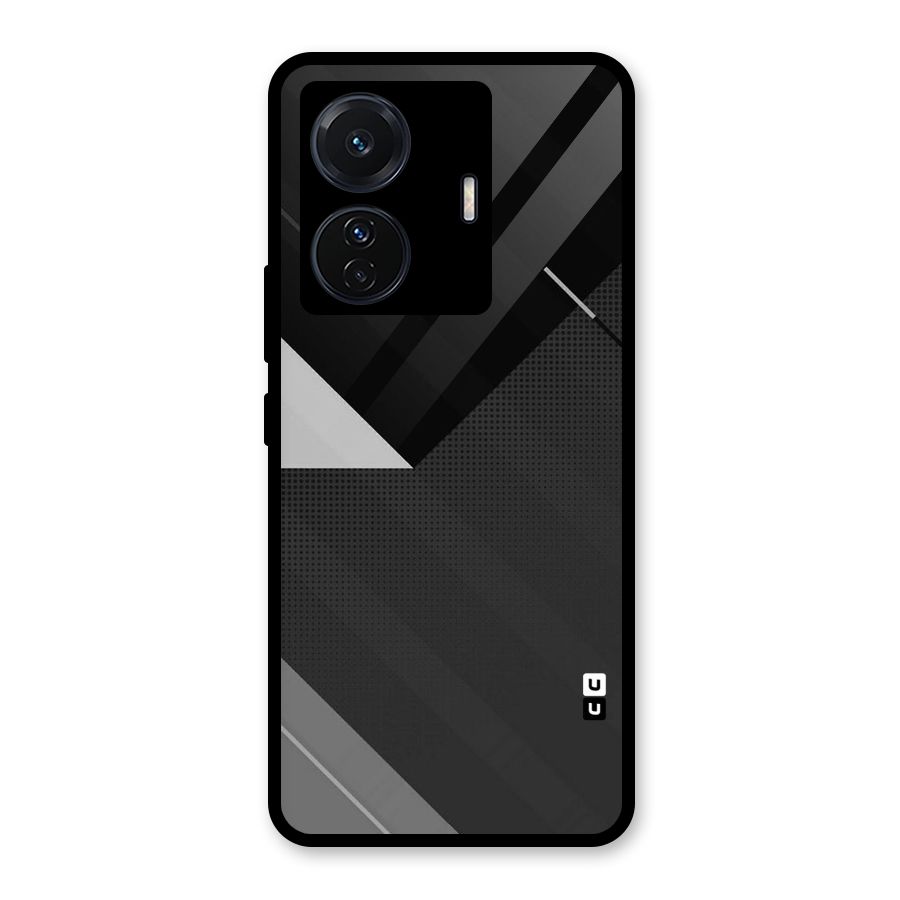 Slant Grey Glass Back Case for Vivo T1 Pro