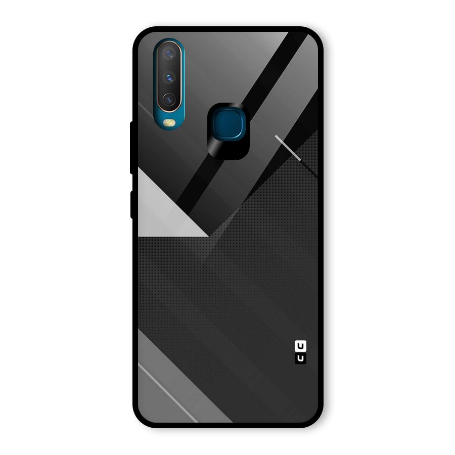 Slant Grey Glass Back Case for Vivo U10