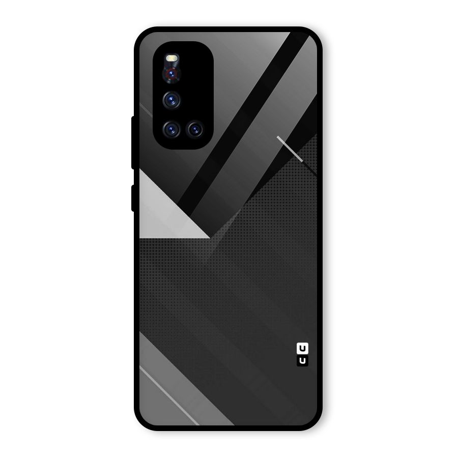Slant Grey Glass Back Case for Vivo V19