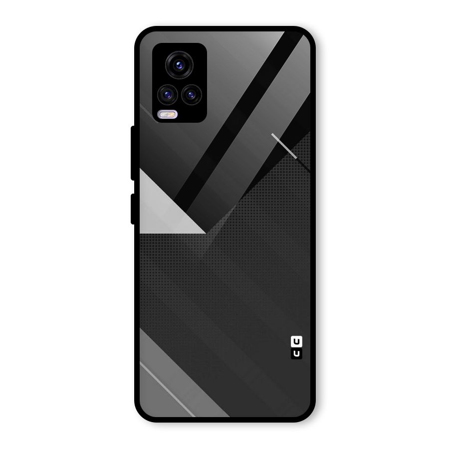 Slant Grey Glass Back Case for Vivo V20