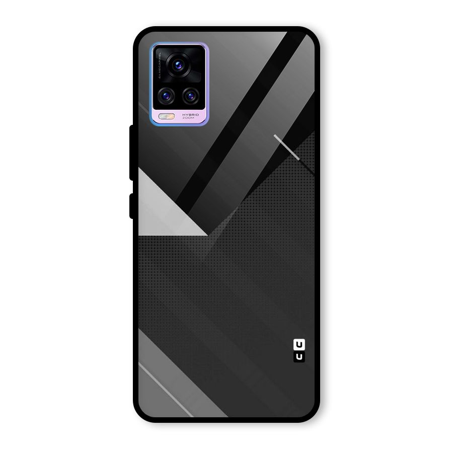 Slant Grey Glass Back Case for Vivo V20 Pro