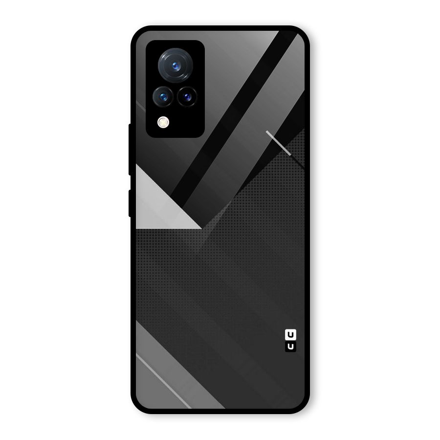 Slant Grey Glass Back Case for Vivo V21 5G