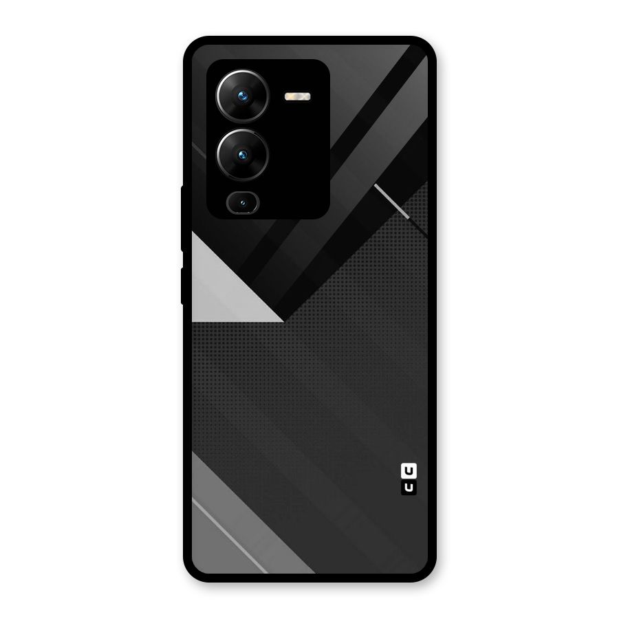 Slant Grey Glass Back Case for Vivo V25 Pro
