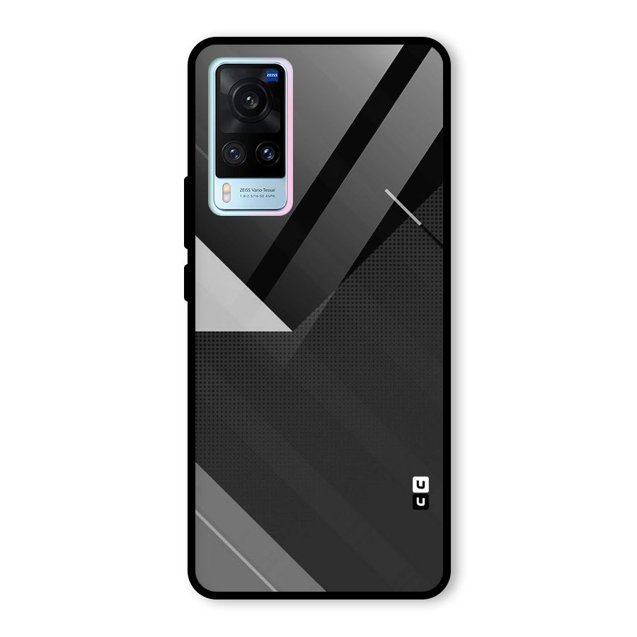 Slant Grey Glass Back Case for Vivo X60