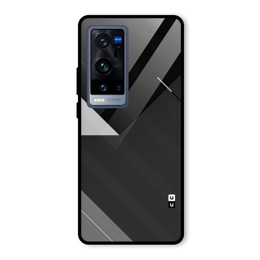 Slant Grey Glass Back Case for Vivo X60 Pro Plus