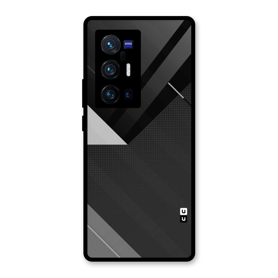 Slant Grey Glass Back Case for Vivo X70 Pro Plus
