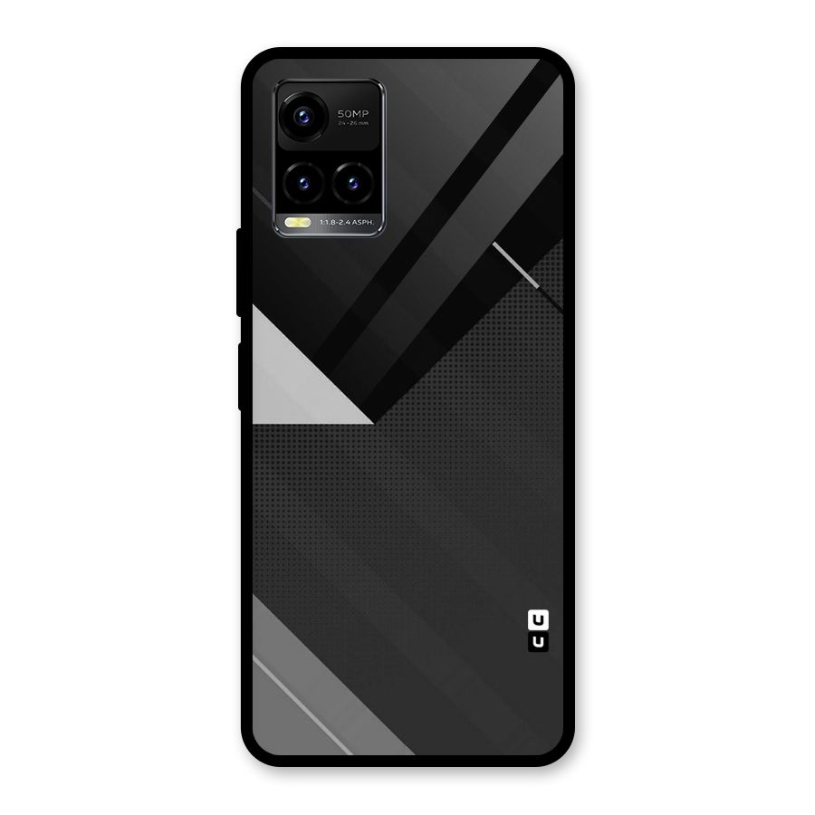 Slant Grey Glass Back Case for Vivo Y21T