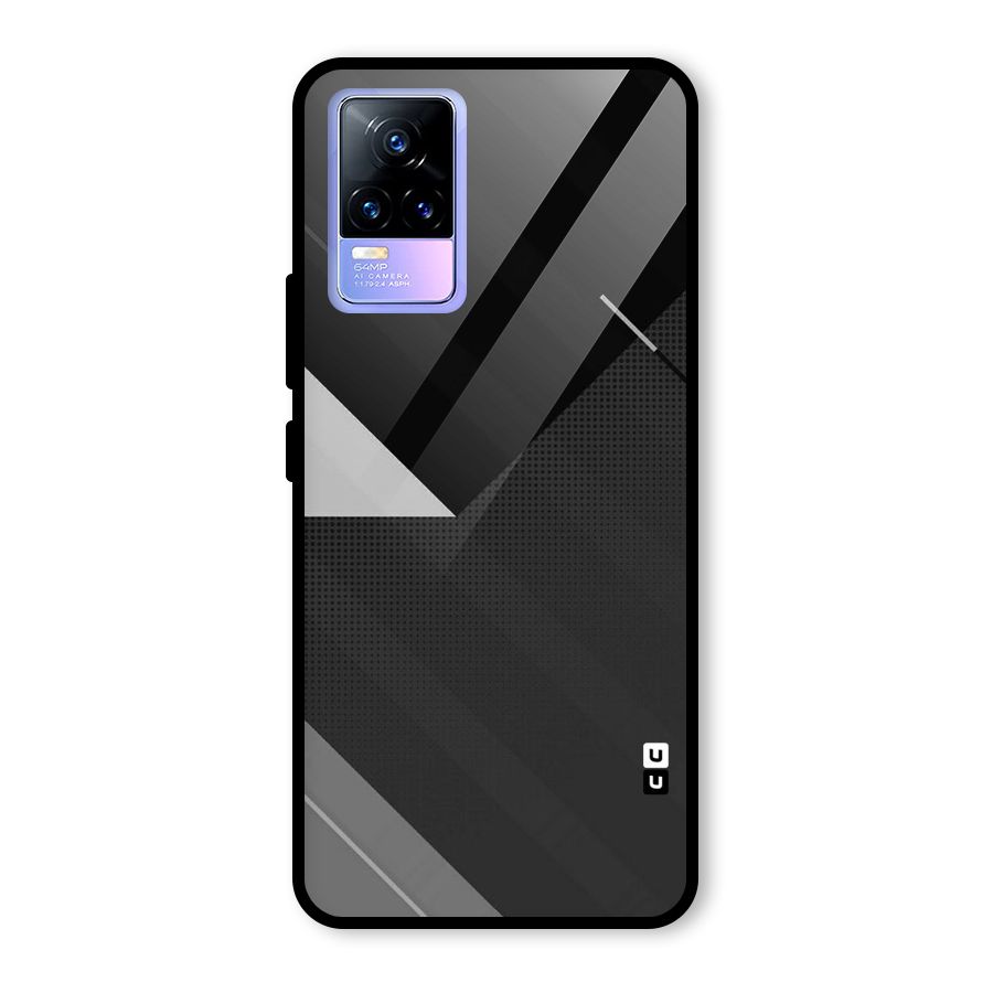 Slant Grey Glass Back Case for Vivo Y73