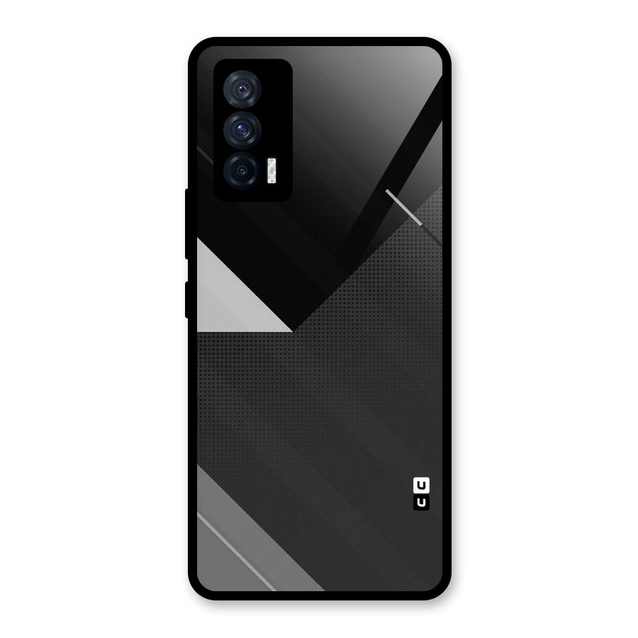 Slant Grey Glass Back Case for Vivo iQOO 7 5G