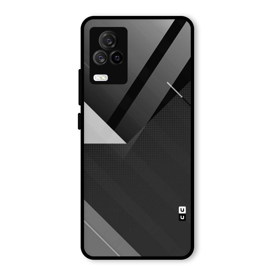 Slant Grey Glass Back Case for Vivo iQOO 7 Legend 5G