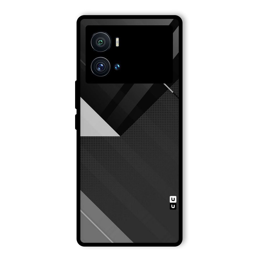 Slant Grey Glass Back Case for Vivo iQOO 9 Pro