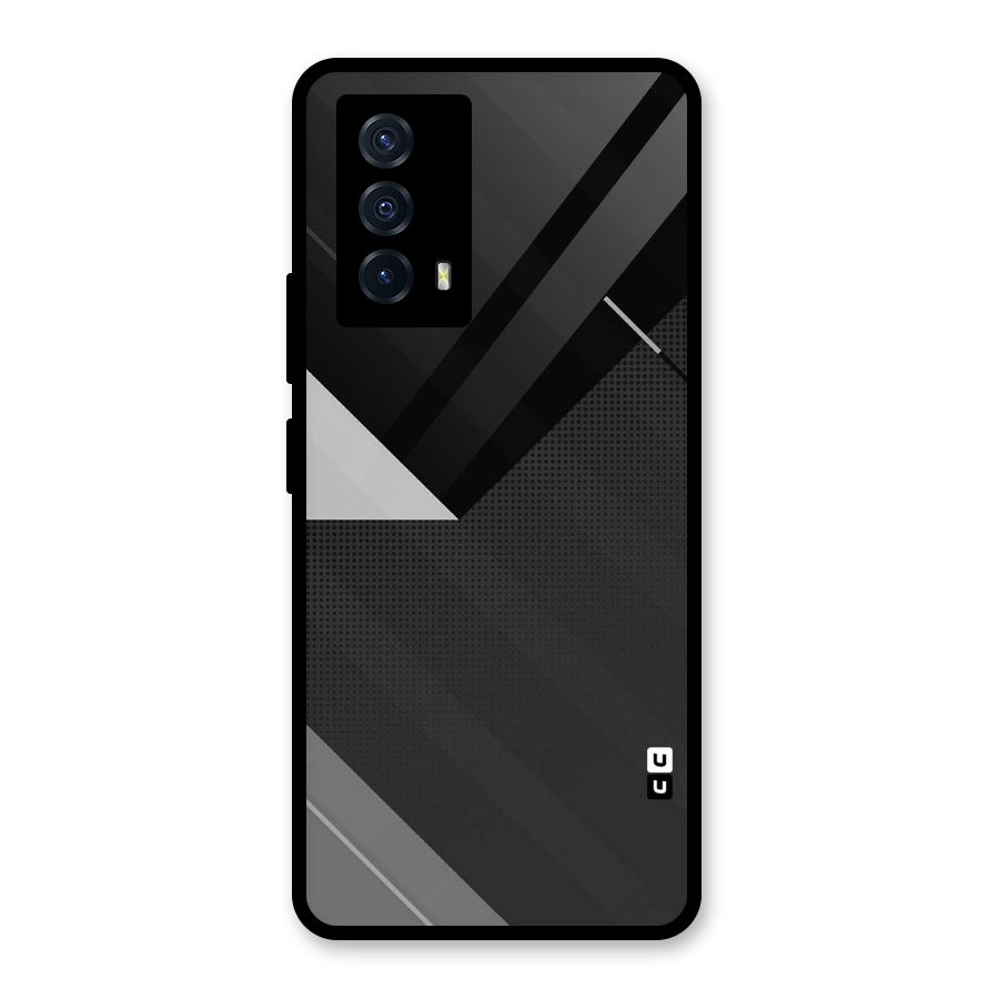 Slant Grey Glass Back Case for Vivo iQOO Z5