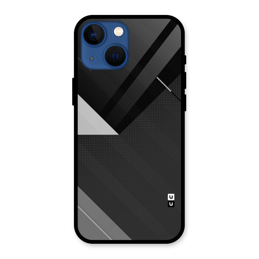 Slant Grey Glass Back Case for iPhone 13 Mini