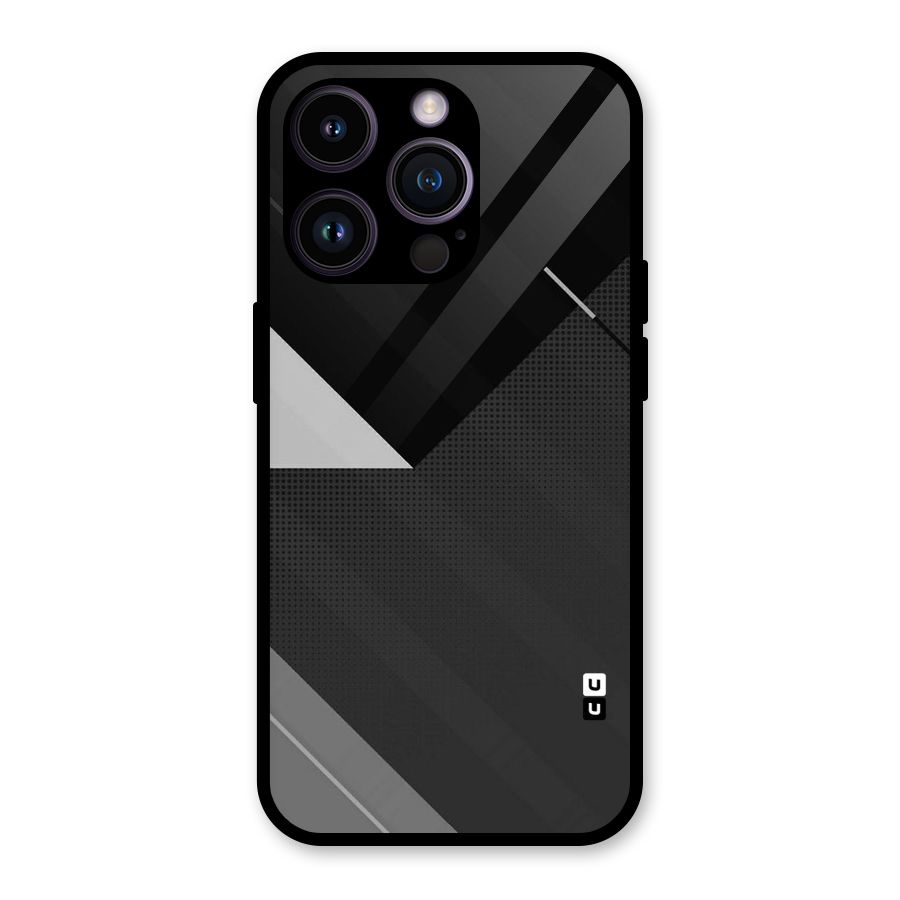 Slant Grey Glass Back Case for iPhone 14 Pro
